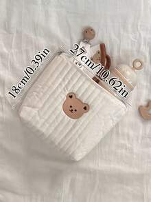 1pc Embroidered Name Customized Cartoon Mom Travel Tote Bag, With Large Capacity Diaper Storage Bag And Multi-Functional Cosmetic Bag - Multicolor - View 5