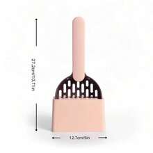 Cat Litter Scoop Plastic Cat Litter Scoop With Base Self-Cleaning Cat Litter Box Scoop Kitten Toilet Cleaning Tool Cat Supplies - Multicolor - View 2