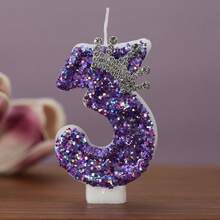 0-9 Number Cartoon Unicorn Digital Candles For Birthday Party Festival Cake Decoration Atmosphere Props Fun Themed Candle Football Birthday Candles Number 0-9 Green Sparkles Birthday Creative Soccer Candle For Boy Party Cake Top Decoration - Style - C - View 7