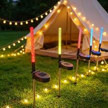 2/4pcs Solar LED Garden Lights | Colorful Crystal Bubble Decorative Stakes | Suitable For Yard, Lawn, Park And Pathway Decoration - Crystal Reed Stick - View 7