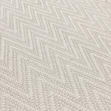 Tapete Grande Sala Quarto 2,00 x 2,50m 100% Algodão Natural Artesanal de Tear Cru Creme Geométrico Antiderrapante Lavável - Bege - Visão 9
