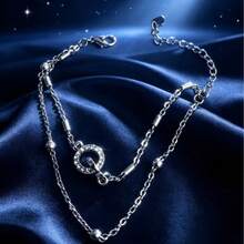 1pc Minimalist Elegant Niche Moebius Ring Double-Layer Bracelet, Suitable For Daily Commute - Silver - View 4