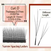 FOXYMEI 1600Fans New 3D/4D W Shape Eyelash Extension C/D Curl W Small Fluffy Lash Natural False Eyelashes 8-15Mm V Shaped Spark Clover Eyelashes Straight Hair Tips Soft Light Natural Cross Lash - View 27