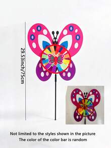 1 pieza Decoración de molino de viento para exteriores, estaca de suelo con forma de mariposa y animal lindo, decoración de molino de viento para jardín y patio, disposición de escena de actividad al aire libre, estatua de estaca de suelo, lindo, animado, interesante, añade vitalidad al jardín, adecuado para jardín, césped, balcón y regalo festivo - K - Ver 8