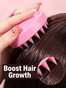 Soft Silicone Scalp Massage Shampoo Brush Deep Wash Soft Hair Scalp Massage Brush For Girls And Women Bath Head Massage Comb For Home Bathing Home Travel Dorm Hair Salon Beauty Parlor Gym Essential Accessory For Hair Product Tool - Multicolor - View 6