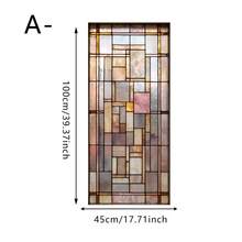 1/3pcs Geometric Painted Glass Static Window Stickers, Color Block Mosaic Frosted Privacy Film, Kitchen Bathroom Home Window Decor Gift - Frosted Stickers - View 12