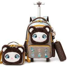 Girls' Rolling Backpack, Cute Travel Luggage Backpack With Wheels, Girls' Crossbody Bag, Cute Japanese Style Backpack - Girls' Trolley School Bag - View 12