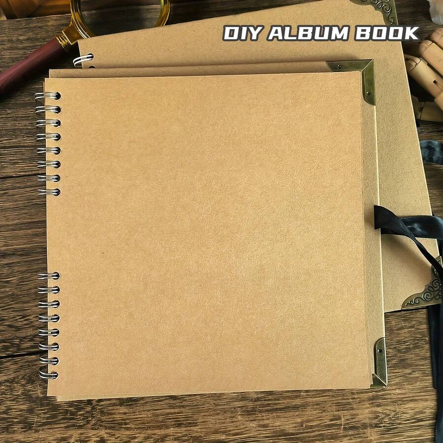 30 Pages/Book, Handmade Window Photo Album With Bow Ribbon, Scrapbook Album, Family Photo Album, Commemorative Photo Album
