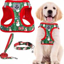 Chaleco ligero de cuadros vintage para mascotas, arnés de pecho de malla suave y transpirable, adecuado para perros grandes, medianos y pequeños - Multicolor - Ver 14
