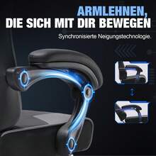 EXRACING Gaming Chair - Ergonomic Gaming Chair With Footrest, Headrest And Lumbar Support, Height Adjustable, Padded, 180 Kg - 灰色 - 查看 7