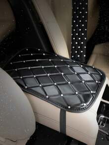 9pcs/4pcs Shiny Rhinestone Car Interior Accessories Set, Soft Leather Steering Wheel Cover, Gear Shift Cover, Handbrake Cover And Seat Belt Pad, Non-Slip Decorative Set, Suitable For Women, Universal For Sedan SUV Truck - Type a - View 9