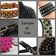 70 Sets Silver Mixed Shape Spikes And Studs Cone Spikes Leather Rivet Kit For Clothing Shoes Belts DIY - A - View 8