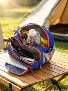 2026 New Fashion Sports Waist Bag, Crossbody, One Shoulder, Waist Bag, Large Capacity Travel Outdoor Hiking Storage Bag, Cycling DSLR Crossbody Bag, Hiking Leisure Travel Document Phone Bag, Color Block Patchwork, Outdoor Leisure Unisex Crossbody Bag, Waterproof Storage Bag, Perfect Gift For Travel And Hiking Enthusiasts,Back To School - Multicolor - View 5