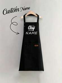 Customizable Name Apron - Durable And Comfortable Neutral Kitchen Workwear, Easy To Care For, Practical Design With Pockets And Adjustable Shoulder Straps, Suitable For Cooking Enthusiasts - Multicolor - View 16