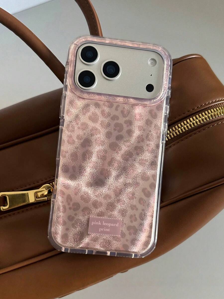 頂級柔軟粉色豹紋手機殼，適用於 Apple 16 Pro Max，韓系 Ins 風格新款 15 極簡 14 頂級 13 Pro 小眾 12 女款防摔全包 Plus，相容 iPhone 17 Pro Max 17 Pro 17 17 Air 智慧型手機保護殼
