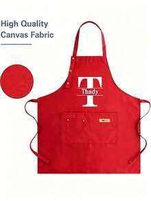 Customizable Name Apron - Durable And Comfortable Unisex Kitchen Workwear, Easy To Care For, Practical Design With Pockets And Adjustable Shoulder Straps, Suitable For Cooking Enthusiasts - Multicolor - View 11
