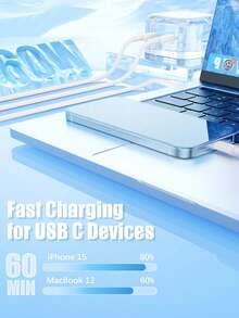 純白色 USB-C 轉 USB-C 手機充電線，60W 快充，家用與大家庭多人使用備用線，1/3/5/10入大包裝可選，相容 iPhone 17/16/15 系列、Galaxy S26/S25 系列 - 彩色 - 查看 6