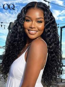 OQ Haar Deep Wave Locken Echthaar Wear And Go Klebefrei Perücke 7x5 Vorgeschnitten HD Spitze Verschluss Perücke 8-30 Zoll 180% Dichte Natürliche Farbe Vorgezupfte Haarlinie Haarzubehör Natürlich Aussehend Schnellversand Artikel Geschenke Für Frauen Studenten Outfits - SNatural - Übersicht 2