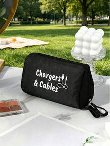 Borsa portatile per cavi dati con motivo, borsa per il trucco, borsa per la cura della pelle, articoli essenziali da viaggio, forniture per il dormitorio, regalo per la sposa, regalo per la mamma, regalo di compleanno, regalo per amici e insegnanti, contenitore per il bagno, contenitore per gioielli, borsa per rossetti e cosmetici, comoda da trasportare quotidianamente/all'aperto/in viaggio, organizer per cavi dati, essenziale per i viaggiatori frequenti, borsa portatile, borsa portatile (disponibile in più colori), regalo per l'insegnante, stagione del ritorno a scuola, stagione della laurea, ritorno a scuola - Multicolore - Visualizzare 4