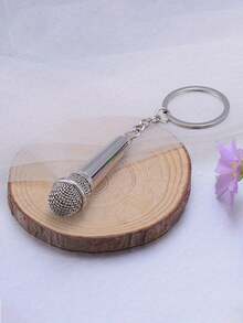 Mini Realistic Microphone Actor Souvenir Performance Gift, Customizable With Personalized Text, Suitable As A Gift For Family, Friends Or Loved Ones, Applicable For Graduation Season, Valentine's Day, Anniversary, Mother's Day, Father's Day, Backpack Decoration Pendant, Personalized Bag Charm - Multicolor - View 9