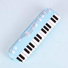 3pcs Rectangular Single-Layer Piano Keyboard Pattern Pencil Case, Fun And Practical, Music Lovers, Highly Attractive High-Quality Durable, Large Capacity, Zipper Closure, Convenient, Lightweight And Portable, Office Supplies, Student Stationery Rewards, Back To School School Learning Accessories, Learning Supplies Gifts. - Multicolor - View 9