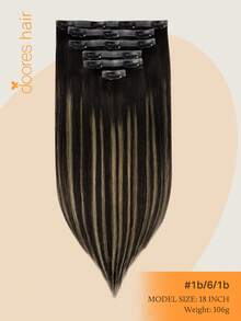 DOORES 無縫 PU 夾式接髮 7件/組 110g 真人髮 自然黑至栗色 100% 真人髮 不可見 舒適 自然融合 高級處女髮 易於佩戴 - S1B/6/1B - 查看 5