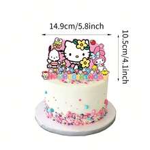 New Pink KT Cat Cake Topper Birthday Party Decoration Kitty Cake Topper Party Supplies - View 10