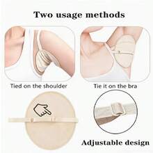 Adjustable Underarm Sweat Pads, Reusable And Washable Underarm Liners With Elastic Band, Unisex, Sweat-Absorbing And Breathable, Suitable For Office Work/Yoga/Travel - Multicolor - View 6
