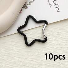 5pcs/10pcs Multicolor Star-Shaped Clasp Keychain Fastener, Clothing & Bag Decorative Buckle, Car Key Pendant, Holiday Birthday Decoration - Multicolor - View 15
