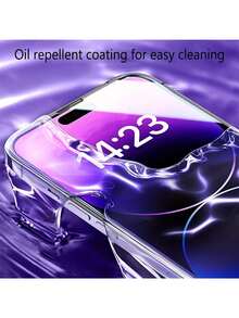 5pcs Anti-Blue Light Tempered Glass Screen Protector, Compatible With Phone 18 Pro Max/Phone 18 Pro/Phone 17 Pro Max, Also Compatible With IPhone 17E/17P Pro/16/16 Plus/15 Pro/15/14/13/12/11/XR/XS, Full Coverage | Eye Protection | Anti-Fingerprint | Compatible With Phone Cases - Clear - View 7