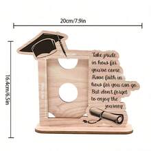 2026 Graduation Wooden Photo Frame With Mini Graduation Cap And Blessing Message, Desktop Photo Display, Perfect Graduation Keepsake Gift - A - View 10