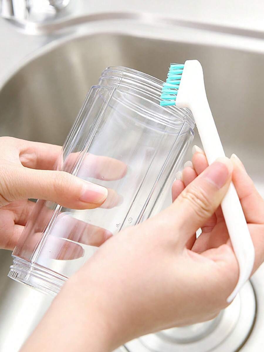 Bàn chải vệ sinh lỗ lọc cán dài đa năng, bàn chải vệ sinh khe hở hai đầu, bàn chải tẩy vết bẩn lỗ bồn rửa bát gia đình - A - Xem 1