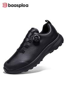 baasploa Men's Winter Dress Shoes, Warm Lining Casual Business Shoes, Quick-Release Rotary Buckle, Non-Slip Sole, Classic Men's Shoes, Suitable For Work, Commuting And Daily Wear - Black - View 4