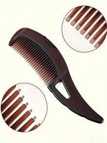 1pc Anti-Static Anti-Tangle Hair Brush With Press-Type Essential Oil Massage Cleaning Comb Styling Tool - Multicolor - View 3