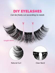 Asiteo 9 Pairs Transparent Natural Look False Eyelashes, Thick Style, Suitable For Daily And Party Makeup - Criss Cross lashes - View 3