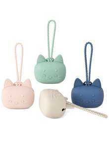 1pc Cartoon Cat Silicone Pacifier Cover, Portable Baby Pacifier Lanyard Storage Box, Suitable For Diaper Bag, Stroller, Crib And Travel - Cartoon Cat Design - View 7