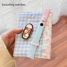 High Aesthetic Watch Band, Multi-Functional, Elegant, Durable, Exquisite Compact Cartoon Laser-Engraved Puppy Pattern Strap, Asymmetrical Design, Compatible With Xiaomi Band 10/9/8 Size, Quick-Release Buckle Design, Supports NFC Version Sharing, Sports Smart Couple Watch Band Accessory - Multicolor - View 11