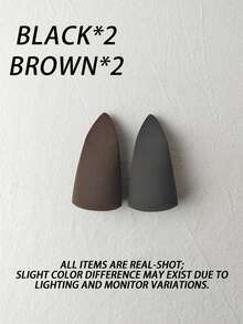 Makeup Sponge Set, Slanted Cone Cut, Latex-Free, Dual-Use, Affordable Christmas Gift And Stocking Stuffer, Black And Brown - Multicolor - View 10