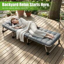 LEO IRIS Portable Folding Camping Bed, Folding Single Sofa Bed - Adjustable Sofa Bed, Suitable For Camping And Travel, Comes With Soft Cushions And Pillows, Perfect For Holiday Gifts, Perfect For Outdoor Camping. - 彩色 - 查看 7
