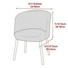 1/2 piezas Fundas de silla de unicolor semicircular, fundas de silla de bar jacquard nórdico, protector de silla todo incluido para cafetería, bar y decoración del hogar - Estilo B Gris oscuro - Ver 3