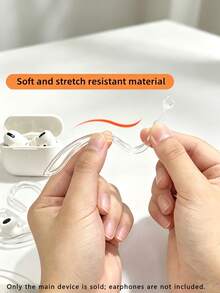 2‑Pack Earbud Retainer Clips, Clear TPU Anti‑Slip Sports Ear Hooks, Soft Ear Loops Compatible With AirPods 1st/2nd/3rd Gen, Wireless Earphone Accessories, Earbuds Not Included - View 3