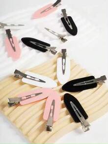60pcs/8pcs No-Crease Hair Clips, No-Mark Duckbill Crocodile Clips, Suitable For Hairstyling, Makeup, Salon, DIY Crafts, Can Be Distributed, Clip Wavy Hair, Bangs, With Gift Box - Multicolor - View 3