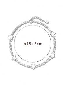 1pc S925 Sterling Silver Korean Style Ins Gentle Broken Silver Star Bracelet, Minimalist Elegant Cool Elegant Niche Exquisite Personalized Sweet Cute Hand Jewelry, Versatile Fashion Gift For Daily Commute, Gathering, Party - Star - View 11