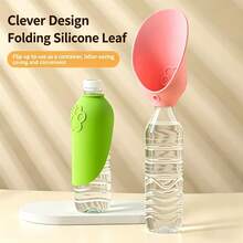 1pc Foldable Silicone Pet Water Bottle, Portable Travel Drinking Bowl, Suitable For Dogs And Cats, Leak-Proof Easy To Clean Outdoor Accessory, Perfect For Hiking And Camping - Multicolor - View 7