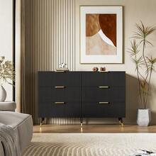 Elegant Sideboard With Modern Design, Chest Of Drawers With Plenty Of Storage Space - Black - View 5