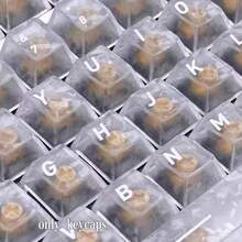 132顆白色碳纖維正雕刻半透明鍵帽，PC材質，Cherry高度，碳纖維紋路鍵帽，適用於61/64/68/75/84/87/98/104/108鍵機械鍵盤，兼容Cherry/Gateron MX軸，高品質耐磨不褪色不油膩，適合禮品與個人使用，熱插拔鍵帽，高價值個性化鍵帽，鍵盤DIY，客製化鍵帽，桌面搭配，客製鍵帽，鍵帽套組，遊戲鍵帽，鍵盤配件，可愛鍵帽 - View 2