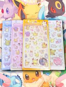 One Random 3D Sticker, Perfect For Kids' Crafts And Cartoon Decoration. Ideal For Daily Use On Tablets, Phone Cases, Scrapbooks, Diaries, Cell Phones, Laptops, Suitcases, Cups, Skateboards, Notebooks, Guitars, And More. Great For Kids' Birthday Gifts, School Reopening, Travel Supplies, And Teen Room Decoration. - Multicolor - View 4