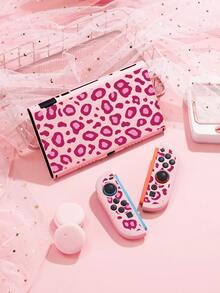 1pc Simple Pink Purple Leopard Print Switch2 (2025)/Switch NS/Switch OLED Compatible Game Console Accessory Set, Game Console Protective Case/Controller Shell/Storage Bag, TPU Soft Shell, Beautiful & Practical, Portable Stand, Portable Travel, Anti-Drop Anti-Scratch, Anti-Fouling, Fashionable Romantic Gift - Multicolor - View 10