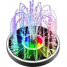 OEM Solar Powered Floating Bird Bath Fountain Pump With Color Changing LED Lights, Outdoor Solar Water Feature Fountain For Garden Pond Lawn Landscape Decoration - White Panel Colorful Lights - View 7