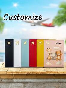 Personalized Passport Cover With Name, Travel Passport Holder Card Wallet, Custom Travel Passport Sleeve, Cute Wildlife Passport Wallet, Vacation - Multicolor - View 9